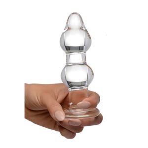 Vibratorer Glass Butt Plug the Double Crystal Butt Plug Vagina Ball Big Glass Anal Dildo Bead 230901