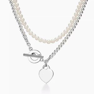 Designer Love Necklace Pendant Women Luxury Pearl Neckor Wedding Jewelry Accessories