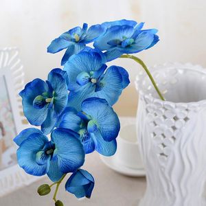 Decorative Flowers Artificial Orchid Decoration Silk DIY Home Accessories Hand-Holding Party Wedding Supplies Simulation Plants