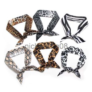 Pendant Scarves 5*cm Women Silk Scarf Narrow Long Skinny Neck Hair Scarves Silk Feeling FashionZebra Snakeskin Markings Foulard x0904