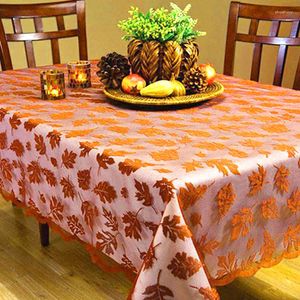 Pano de mesa outono renda retangular toalha de mesa outono bordado corredor festa de ação de graças decoração acessório