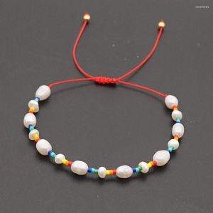 Link-Armbänder Go2Boho Süßwasserperlen-Armband für Damenschmuck, Bohemian-Mode, Strandschmuck, 2023, trendiger Freund, bunt