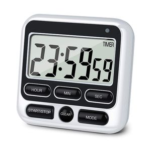 Timery kuchenne cyfrowe zegar ekranu duży wyświetlacz kwadratowy liczba gotowania w górę odliczanie alarm Przypomnij spać stopwatch zegar 230901