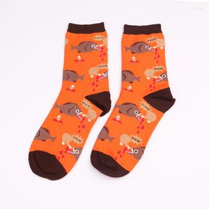 Women Socks Fashion Happy Cotton Soft Beautiful Curve Men Funny Ladies Girls Art