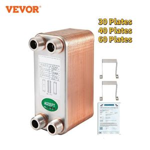 Filtros de chá VEVOR 30/40/60 Placas Trocador de calor Wort Chiller Aço inoxidável Homebrew Brewing Beer Cooler Contrafluxo Aquecimento de água 230901