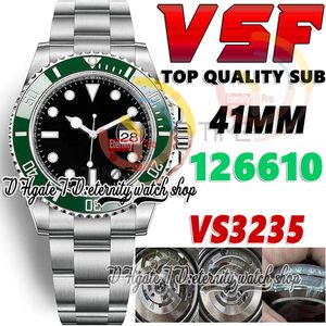 V3 12661 72 hour power reserve Mens Watch DD3235 VSa3235 Automatic 41mm Green Ceramics Bezel Black Dial 904L Stainless Steel Bracelet Super Edition eternity Watches