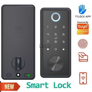 Door Locks Smart Lock Ttlock Tuya App Remote Control FingerPrint Digital lösenordskort Automatisk upplåsning Fechadura eletrnica HKD230904