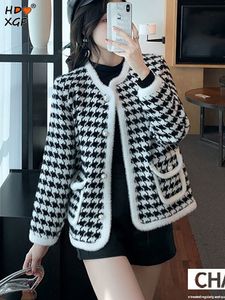 Kadın Ceketler Mizaç Talşı Baskı Uzun Kollu Ceket Kore Modası On Bekar Kelime Giyim Sokak Giyim Kadınları Zarif Katlar 230904