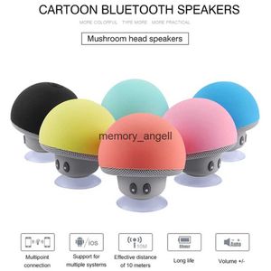 Taşınabilir Hoparlörler Karikatür Bluetooth Hoparlör Taşınabilir Açık Stereo Subwoofer Mini Küçük Mantar Kablosuz Hoparlör Su Geçirmez Sucker Telefon Braketi HKD230905