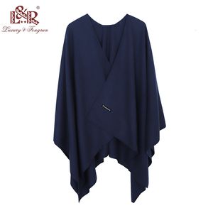 Halsdukar mode kashmir vinter kvinnor poncho halsdukar kvinnor solid sjal cape foulard femme pashmina kvinnlig bufanda mujer sjaal 230904