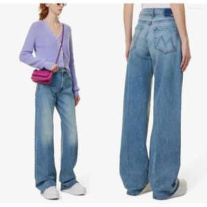 Women's Jeans VII 2023 Brand M Summer Korean Clothes High-waisted Loose Micro Denim Pants Y2k Vintage 90s Trousers With