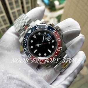 Super 5 estrelas fábrica relógio masculino 40mm vermelho azul cerâmica moldura automática cal 3285 movimento masculino v12 904l pulseira de aço pepsi 40mm lum300a