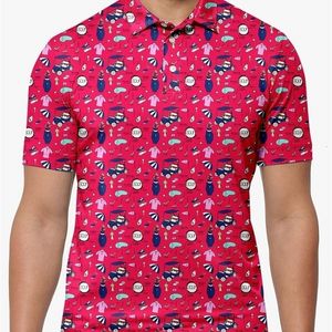 Herrpolos golfvagnar polo tshirts konsttryck trending skjorta sommar shortsleeve anpassade kläder 230901