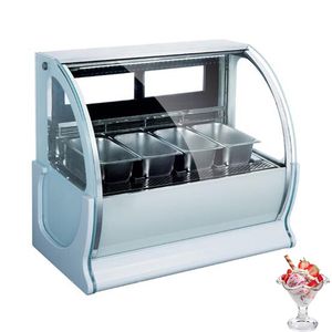 Large Capacity Ice Cream Display Cabinet Commercial Ice Porridge Showcase Hard Ice Cream Storage Machine Glass Door Freezer Cabinet