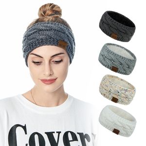 2023 Hot Sale Knitted Crochet Headband MOK Women Winter Sports Head wrap Hairband Turban Head Band Ear Warmer Beanie Cap Headbands