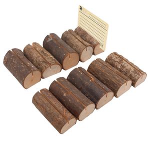 Other Event Party Supplies 10pcslot Rustic Wood Tree Slices Name Menu Picture Place Card Holders Wedding Decor Log 230901