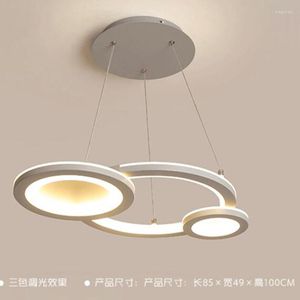 Pendant Lamps Grey Or White Finished Minimalist Modern Led Lights For Living Room Dining Kitchen Surface Mounted Lamp