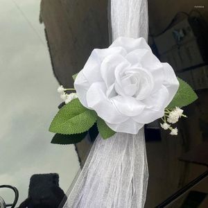 Flores decorativas acessórios de carro de casamento decorações artificiais elegante flor de estilo europeu fácil para qualquer