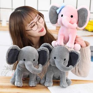 Animali di peluche ripieni Elefante giocattoli di peluche Baby Room Bambole di pezza decorative per dormire 25 cm Animale Bambino Giocattolo per bambini Bambola rosa grigia