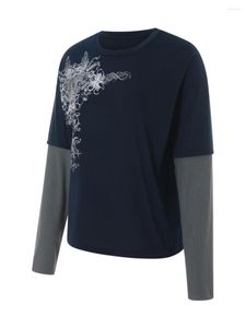 Женские футболки, женские осенние модные футболки с длинными рукавами и рисунком, эстетические винтажные футболки в стиле гранж, уличная одежда 2023