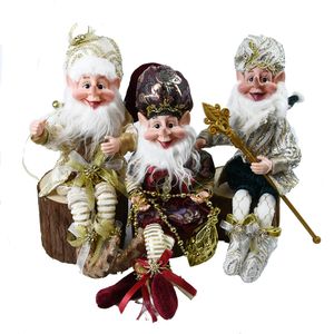 Juldekorationer 22 tum julälva figur hängande ornament med långa hattar julgran dekorationer söt heminredning på hyllan boy docka 230904