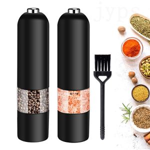 Moinhos Automático Moedor de Pimenta de Sal Elétrico Moinho de Especiarias Tempero Ajustável Grosseiro Ferramentas de Cozinha Moagem para Cozinhar Churrasco 230901