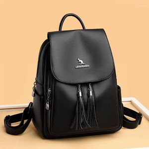 School Bags Drop Anti-theft Backpack Woman Leather Shoulder Feminina For Girls