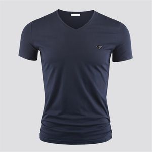 Men's T-Shirts T Shirt High quality pure cotton Tees & Polos comfortable crew V neck Men Women Three-dimensional metal triang245J