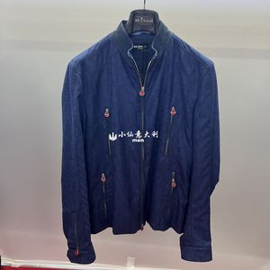 Mensjackor Spring Kiton Cashmere Silk emaljknappsjacka