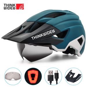 サイクリングヘルメットThinkrider Men Cycling Road Mountain Helmet Capacete Da Bicicleta Bicycle Helmet Casco MTBサイクリングヘルメットバイクカスコス230904