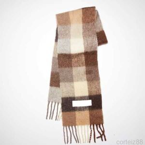 Fashion Europe Latest Autumn and Winter Multi Color Thickened Plaid Women's Scarf Acc with Extended Shawl Couple Warm G0922sazv