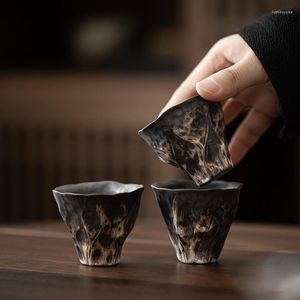 Tasses à thé de style japonais, tasse à rime de Lotus à vent, ensemble en céramique, petit maître unique, personnalité créative