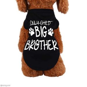 犬のアパレル白い兄弟プリントペット子犬服シャツティー服Tシャツのミディアム大きなM-2XL x0904