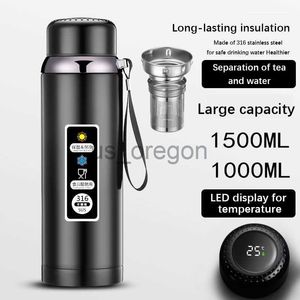 Tes 6001500ml 316 Stainless Steel T LED Temperature Display Large Capacity Vacuum Insulated Flask Tea Thermal Water Bottle x0904 x0905
