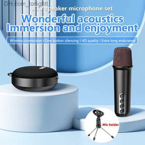 Portabla högtalare MZ-500K Portable Bluetooth-högtalare Trådlös karaoke mini-kolonn IP67 Vattentät utomhus subwoofer inbyggd mic handfria samtal Q230904