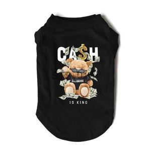 Hundkläder Cash King Dog Fashion Bear Singlet Summer Small Medium Puppy Chihuahua Yorkie Frenchie Clothes Pet Quality Tshirt Tops Vest X0904