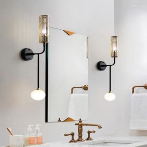 Lâmpadas de parede Nordic Light LED Sconce Luzes Sala de estar Corredor Quarto Banheiro Indor Decor Luminárias