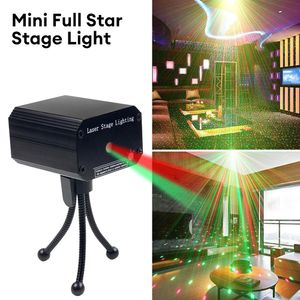 Outros suprimentos para festas de eventos Lampu panggung LED Remote Control portabel lampu Laser proyektor disko DJ kilat diaktifkan suara untuk pesta Natal pernikahan 230904