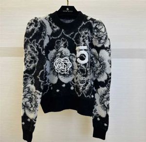 Kadın Sweaters Sonbahar Kış İnci Gül Kaşmir Kazak Lüks Jumper'lar Kadın Tığ işi 5 Jakar Yün Tulma Örgü H124 J230904