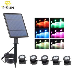 Outros suprimentos de festa de evento Tsun 1235 RGB Luz solar ao ar livre IP68 Lawn Pool Power para decoração de caminho de jardim subaquático 230901