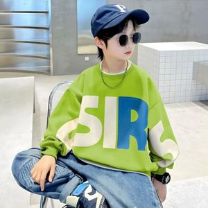 Hoodies Sweatshirts Spring Autumn Sweater Streetwear Boy Korea Fashion 2023 Tryck på långärmad topp barn kläder casual kläder sport 230904