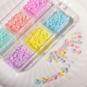 Nail Art Decorations Metal Beads Manicure Accessories 3D Decoration Charms Rhinestones Macaron Color Bubble