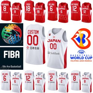 Imprimir Japão Basquete 2023 Copa do Mundo Camisa Japonesa 2 Yuki TOGASHI 91 Hirotaka YOSHII 71 Soichiro INOUE 45 Kai TOEWS 17 Yutaroh SUDA 6 Makoto HIEJIMA Yuta Watanabe