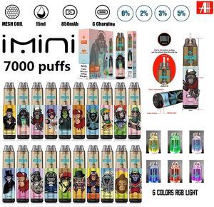 オリジナルのImini 7000 Puffs使い捨てecigポッド蒸気蒸気蒸気ペンデバイス