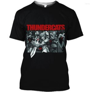 Мужские футболки, рубашка с 3D принтом аниме Thundercats, мужские модные детские топы Kawaii для мальчиков, мужская одежда для девочек, футболки больших размеров