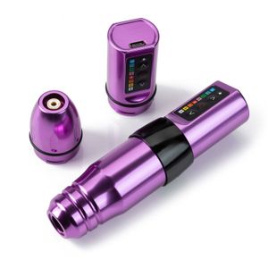 Tatueringsmaskin trådlös tatueringsmaskin kit Coreless Motor 1800mAh Batteriskraft Rotarytattoo Pen Set med 28mm grepp 230901