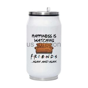 Garrafa térmica amigos programas de tv viagem garrafa de água 300ml ecofriendly aço inoxidável café vácuo caneca portátil x0904