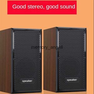 Portable Speakers USB Wired Computer Small Speaker Desktop Notebook Wooden Tuning To Box Household Subwoofer HKD230904