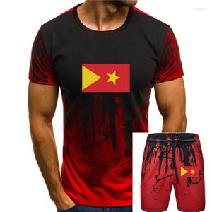 Homens Tracksuits Homens Camiseta Manga Curta Bandeira da Região Tigray Etiópia Clássico Camiseta O Pescoço Mulheres T-shirt