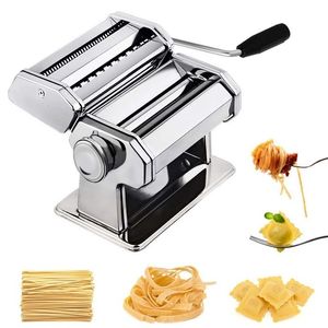 Manual Noodle Makers Portable Stainless Steel Craft Polymer Clay Rolling Machine Press Roller Hand Cranked Handmade Pasta Tools Non W022 230901